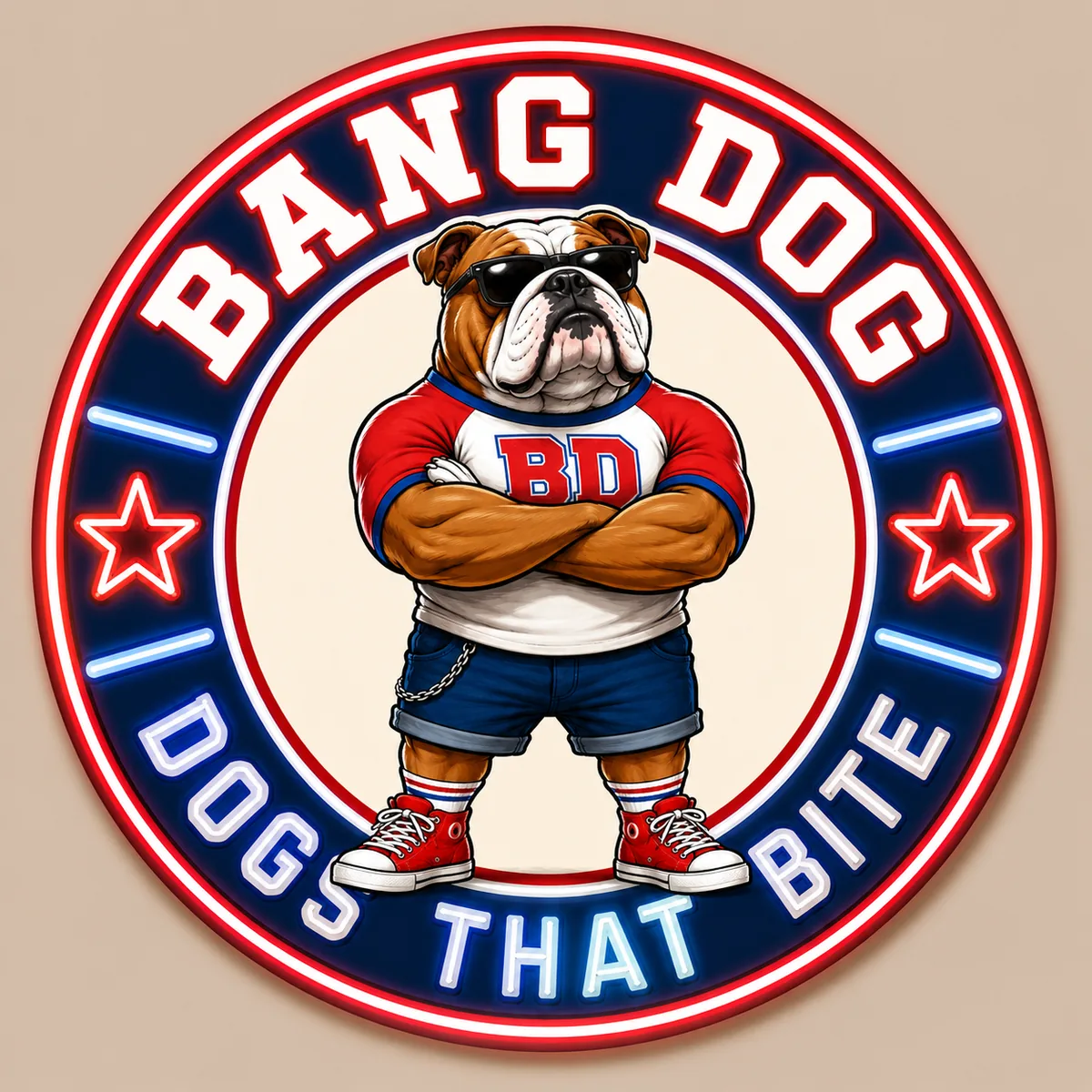 Bang Dog bulldog logo